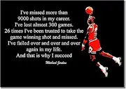 Inspirational Basketball Michael Jordan #1 A3 Unframed Sport Player Quote Black and White Poster Motivation Succeed Photo