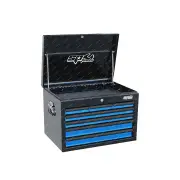 SP Tools 7 Drawer Custom Series Deep Tool Box Blue/Black - Full Drawer Extension