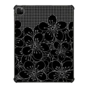 iPad Pro 12.9-inch (5th/6th gen) iPad Impact Case Cherry Blossom Grid Black