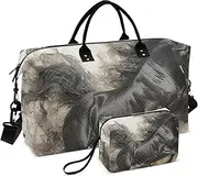 [YXYZRMY] Travel Duffel Bag Black Horse Abstruct Gym Bag Sports Tote Bag with Multiple Interior Pockets Shoulder Weekender Bag for Women Men with Toiletry Bag 20.5”x 7.9”x 13.8, Multi-Colored, one size