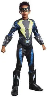 Black Lightning DC Comics Superhero Fancy Dress Halloween Deluxe Child Costume