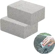 Auswalar 2 Pcs Grill Stone Cleaning Brick Pumice Stone for Grate Cleaning Oven Flat Top Brush