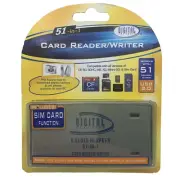 51-in-1 6 Slot Card Reader/Writer Compatible USB 2.0 Digital Sim Card Function