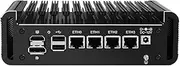 HUNSN Micro Firewall Appliance, Mini PC, OPNsense, VPN, Router PC, J6413, RJ14, AES-NI, 4 x Intel 2.5GbE I226-V, HDMI, DP, Type-C, TF Slot, 8G RAM, 64G SSD