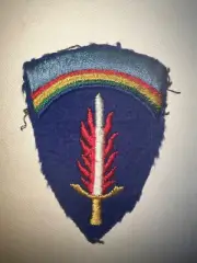 US Army Original WW2 US Forces Europe felt patch, cut edge.