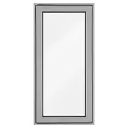 Polar View 600 x 1200mm Silver Grey Frosted Glass Openable Double Glazed Window