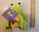 Bang on the Door Frog Animal Plush Vintage 2000 Soft Beanie Toy w/ tag Bean Bag