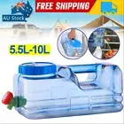 Water Container Portable Large Water Tank with Spigot Outdoor Camping 5.5-10L