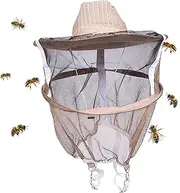 Cowboy Bee Veil Hat Beekeeping Hat with Visibility Veil Outdoor Professional Beekeeping Protective Gear
