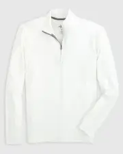 johnnie-O Vaughn Jr. Striped Performance 1/4 Zip Pullover White Size 8
