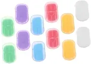 KICHOUSE 12 Boxes Sheets Box Portable Travel Soap Sheets for Hand Washing Lightweight Design for Camping Outdoor Activities Safe Material Includes Milk Scents