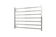 Radiant STR06 Square Bar Heated Towel Rail - 950 x 750mm - Mirror Polished - Stainless Steel- Bottom Left/Top Right Wiring