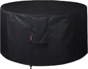 Sheechung round Gas Fire Pit/Table Cover-Fit 36-40 Inch Outdoor Firepit/Bowl,600