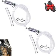 Brake Bleeder Hose One Way Check Valve, Brake Bleeder Hose - One Way Check Valve Tube Bleeding Tool Kit for Hydraulic System Bleeding, Universal Tube Bleeding Tool Kit with 2 Spring Clamps (2 PCS)