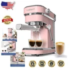 Professional Espresso Maker with 20 Bar Pressure – Modern Pink Coffee Machine