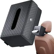 Tissue Holder for Car - Faux Leather Tissue Box Storage for Cars - Rectangular Shape Easy Access Storage for Family Trips Daily Commute Road Trips Keeps Auto Tidy