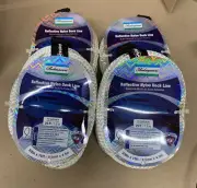 (4) Shakespeare Reflective Nylon Boat Dock Line, 15' x 3/8" White