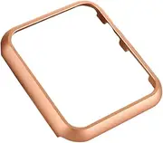 LABRIMP 40mm 4 Case Cover Aluminum Alloy Watch Frame Protector Rose Gold Plating Shell Watch Band Screen Guard