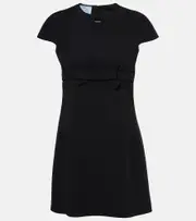 [Prada] Prada Bow-detail minidress AU 6 black