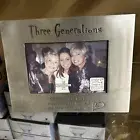 GANTZ THREE GENERATIONS PICTURE FRAME Silver Tone 4X6" Photos Family Traditions