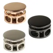 10pcs Metal Cord Lock Clamp Double Hole Drawstring Toggle Clip Stopper Buckles