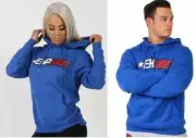 EHP Labs Signature Workout Hoodie Unisex Blue Size Medium EHPLabs