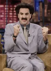 Actor Sacha Baron Cohen as Borat during an interview on October 9 - Old Photo 9
