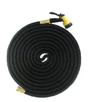 Deluxe 25 50 75 100 FT Expanding Flexible Garden Water Hose And Nozzle Sprayer