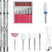 Usb Rechargeable Nail Drill Set - Electric Nails File Drill | Gel Polish Remover | Hand Fingernail Tools | Portable Manicure Accessories | Pedicure Tool for Gel Polish & Acrylic Nails Removal