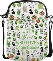 [JNIAP] Oogie Messenger Bags Horror Cartoon Character Gift Nightmare Skeleton Theme Zipper Pouch Halloween Party Gift