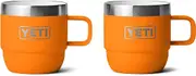 YETI Rambler 6 oz Stackable Mug, Stainless Steel, Vacuum Insulated Espresso/Coffee Mug, 2 Pack, King Crab