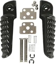 Motorcycle Rear Footrests Footpegs Compatible With Ninja ZX-6R ZX-9R ZX10R ZX12R 250R EX250 EX650 Z750 Z1000 GTR1400 ZZR1400 ZX-14(Black)