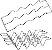 COMNESTBI Stainless Steel Taco Holder Stand 3 Piece Taco Rack Set for Gatherings