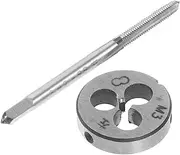 Angoily 1/2 Npt Tap Die Set Left Hand Thread Tap Die Wrench Kit Precision Cutting Tool for Coarse Fine Threads Repair Tool