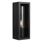 Portico Medium Outdoor Wall Sconce, Matte Black