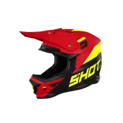 Furious Chase Red Neon Yellow Matt Offroad Helmet