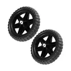 2 Pieces Luggage Wheel Cart Mower Black Hole Shaft 0.8cm Wheelbarrow Tire