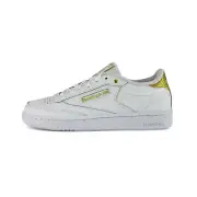 Reebok Club C 85 Women's Shoes White Gold Metallic Sparkles Sneakers GY9727
