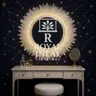 24" Selenite Mirror – Round Crystal Wall Art – Celestial Vanity Decor