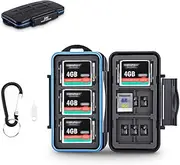 JJC CF Card Case SD Card Case Micro SD Card Case TF Card Case CF Card Holder SD Card Holder Micro SD Card Holder TF Card Holder for 6 CF & 12 SD & 18 Micro SD CardWater-Resistant and Shockproof
