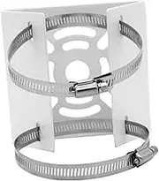 2Sets Bracket Pole Mount Adapter Loop Bracket for Security Camera Includes Loop and Flat Plate for Road Monitoring Applications