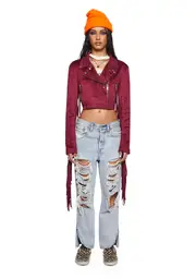 [Current Mood] Rebel Takeover Fringe Moto Jacket