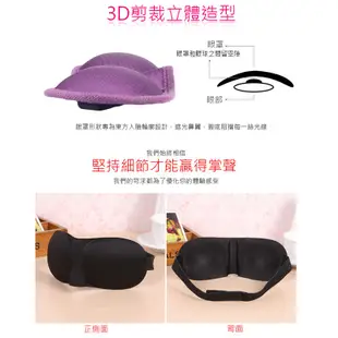 3D立體遮光眼罩 睡眠眼罩 旅行眼罩 午睡眼罩 男女士 無痕 遮光 透氣 護眼罩 柔軟舒適 遮光罩 旅行必備【B810】