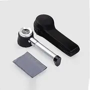 Hand Held 45x Magnifying Glass (QS102) Magnifier Loupe W/Scale 3/6 Led Lights (3 White Light + 3 Purple Light Model)