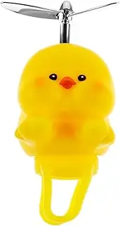 Mipcase Doll Ornaments Automotive Car Stroller Fun Accessories Scooter Ornaments Propeller Handlebar Plush Duck Air Tag Gadget Super Ornament Accessories for Bikes Yellow Vinyl