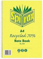 Spirax 810 Recycled Notebook A4 120 Page