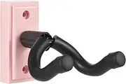 Guitar Wall Mount Hanger Hook Guitar Wall Hook Hanger Solid Sturdy Black Metal Holder Hanger Multifunction Hanger for All Size Acoustic Electric Bass Guitars Pink
