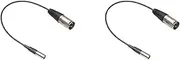 Binxind 2X 3 Pin Male to 3 Pin Male XLR Mini Plug Audio Cable XLR Male to Mini XLR Male Audio Cable Connector Microphone Cable