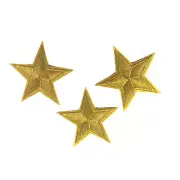 GOLD STARS Craft Embroidered Patch Sew Iron-On Patch Ready Made New
