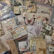 Lot of 28 Sets Mixed Theme Paper Pads Kits Stickers Junk Journaling Scrapbooking
